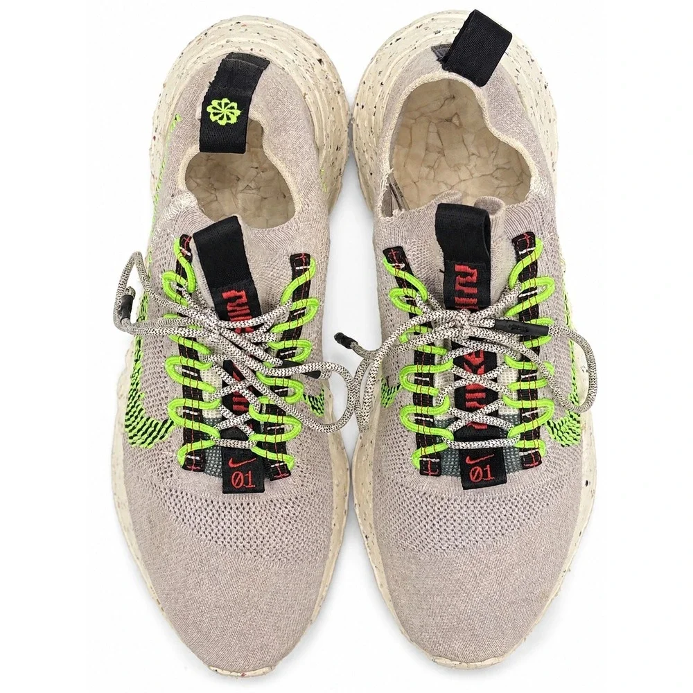 Nike Space Hippie 01 Electric Green Men's Size 13 Grey Athletic Shoes DJ3056-004